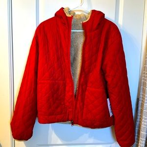 NEW with tag Zyia Red Puffer lined jacket sz XL